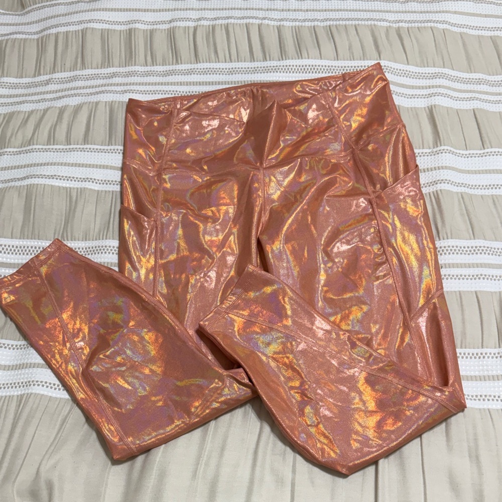 Fabletics Shiny Orange Leggings